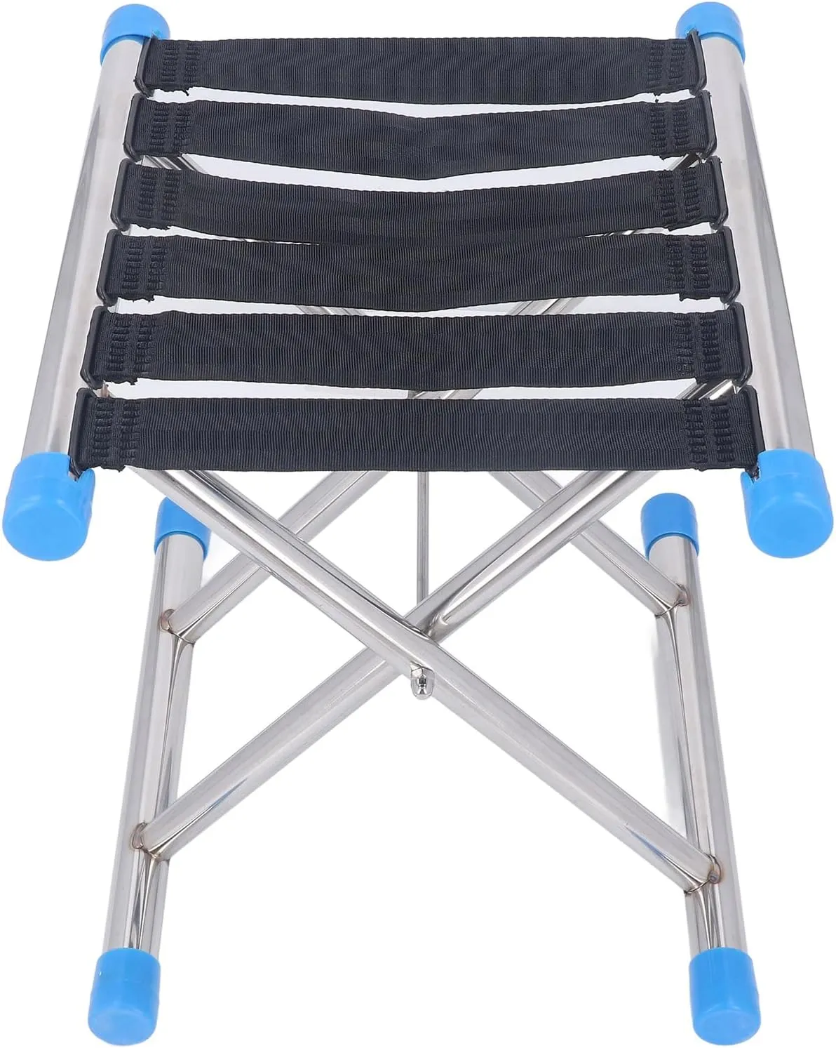 Folding Camping Stool Seat, Multifunctional 60kg Loading Capacity Folding Stool for Gardening (B)