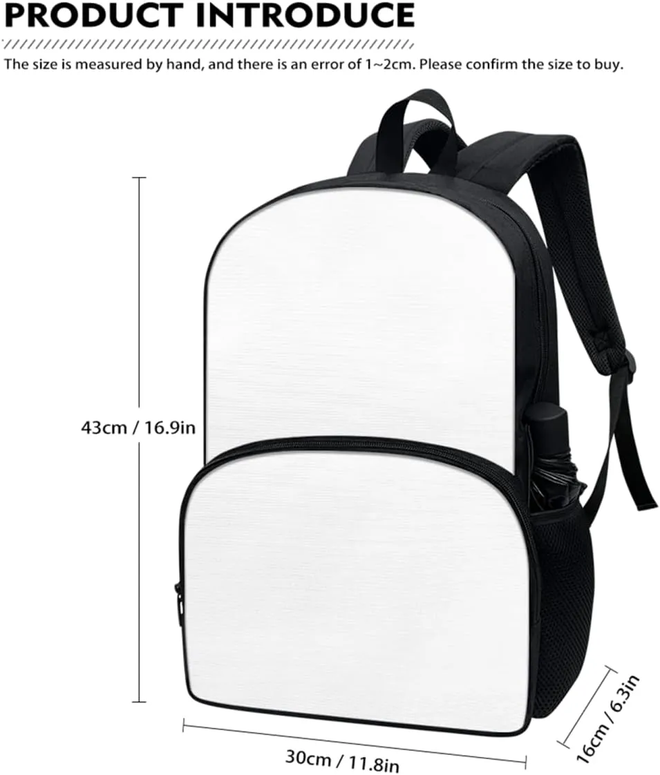 Forchrinse 3Piece Ladybug Backpack for Girls Kids Elementary Middle School Backpack Bookbag with Lunch Box Pencil Bag