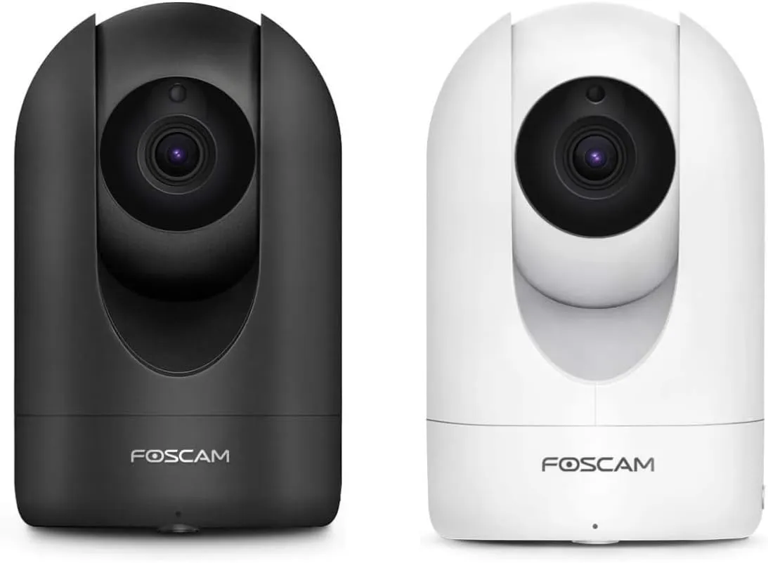 FOSCAM Home Security Camera R4S 4MP(2K) WiFi Camera, 2.4/5GHz Wireless IP Indoor Camera with AI Human Detection & Sound Detection, 33ft Night Vision, 2-Way Audio,Compatible with Alexa, White and Black