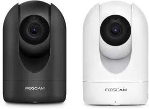 FOSCAM Home Security Camera R4S 4MP(2K) WiFi Camera, 2.4/5GHz Wireless IP Indoor Camera with AI Human Detection & Sound Detection, 33ft Night Vision, 2-Way Audio,Compatible with Alexa, White and Black