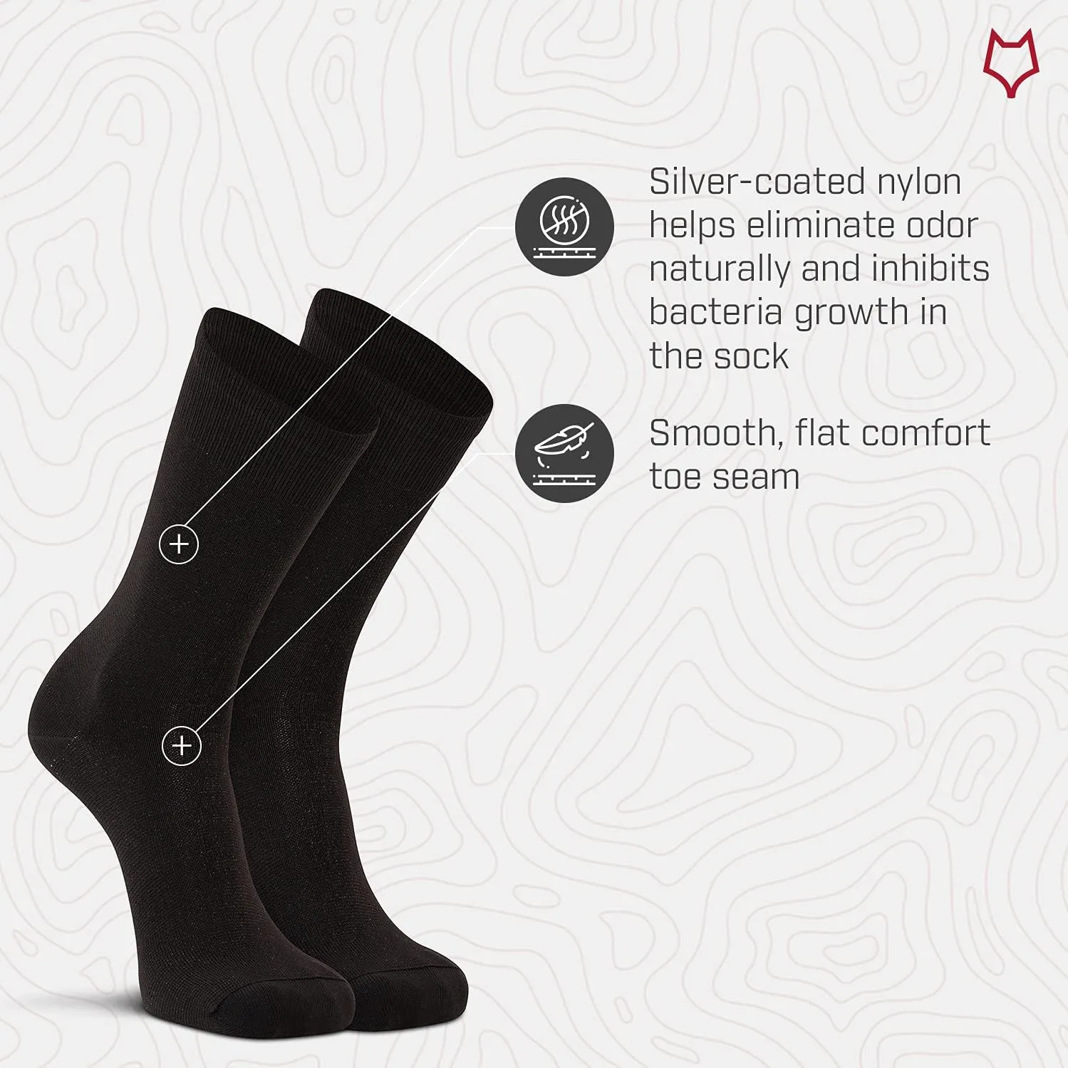 FOX RIVER Men's X-Static Ultra-Lightweight Liner Crew Socks