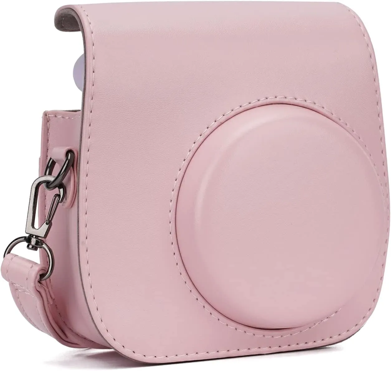 Frankmate Instant Camera Case Compatible with Fujifilm Instax Mini 11/9/8/8  PU Leather Bag with Pocket and Adjustable Shoulder Strap Mini Photo Album (Pink)