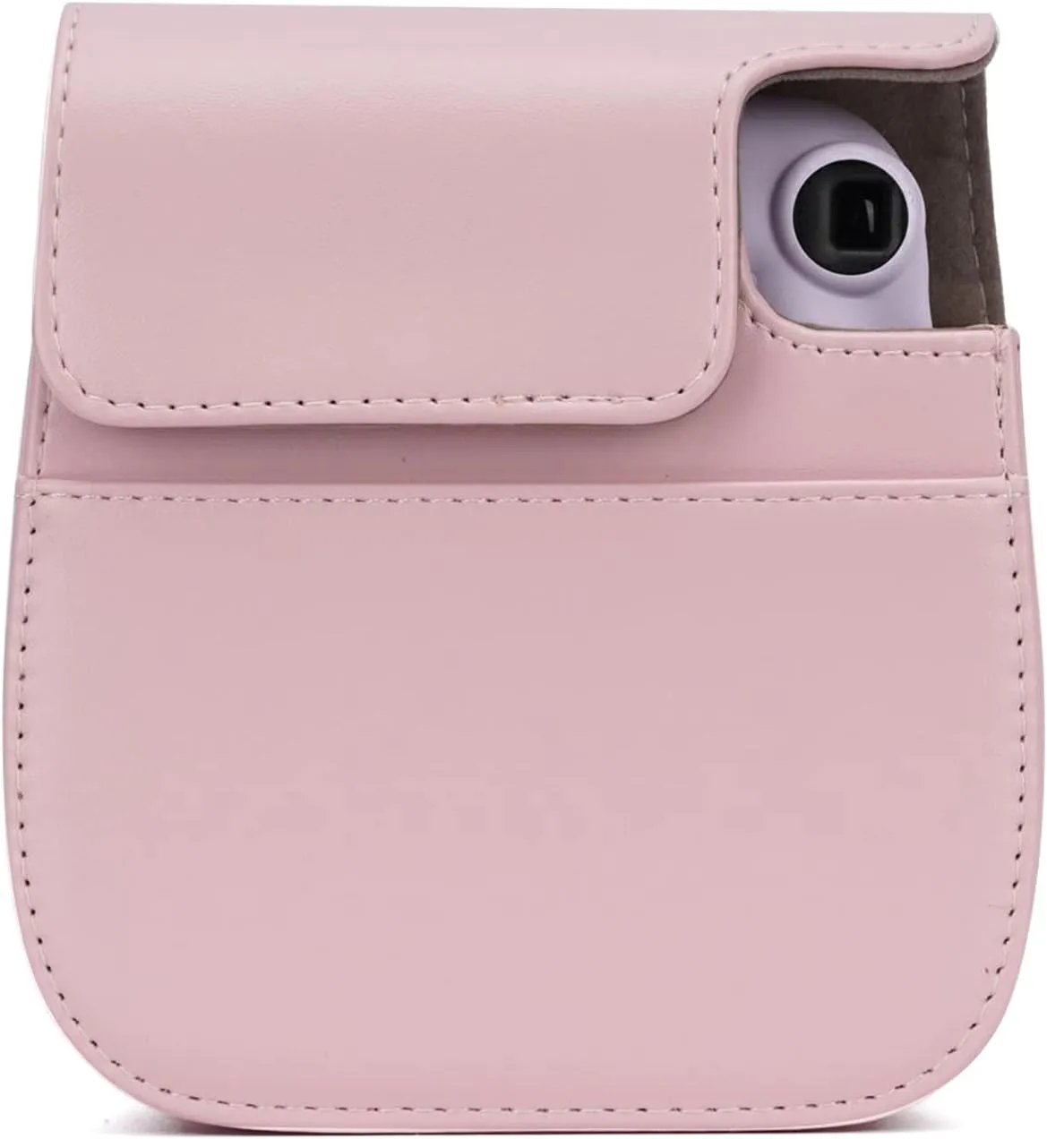 Frankmate Instant Camera Case Compatible with Fujifilm Instax Mini 11/9/8/8  PU Leather Bag with Pocket and Adjustable Shoulder Strap Mini Photo Album (Pink)