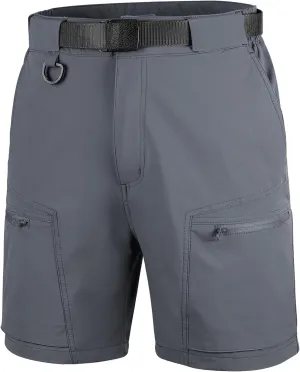 FREE SOLDIER Men's Cargo Hiking Shorts with Belt Lightweight Quick Dry Tactical Shorts with Pockets for Casual Work Golf