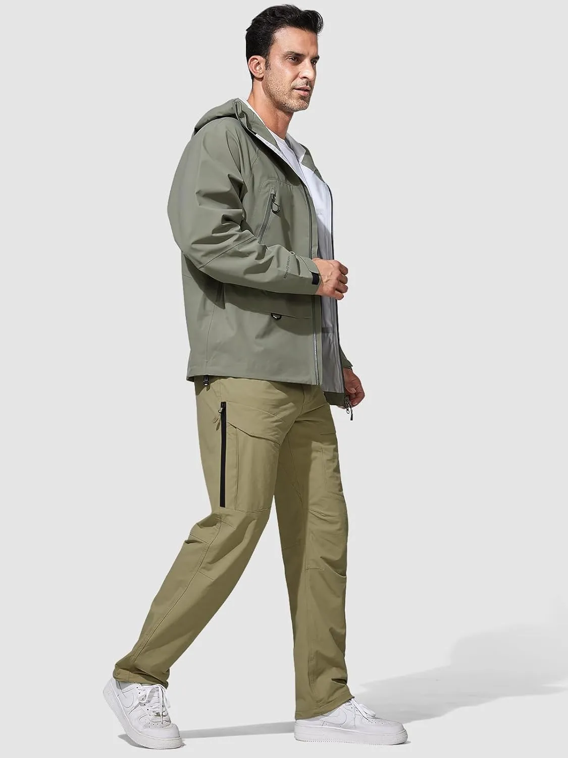 FREE SOLDIER Men's Hiking Pants Water Resistant Quick Dry Lightweight Tactical Cargo Work Pants for Travel Outdoor