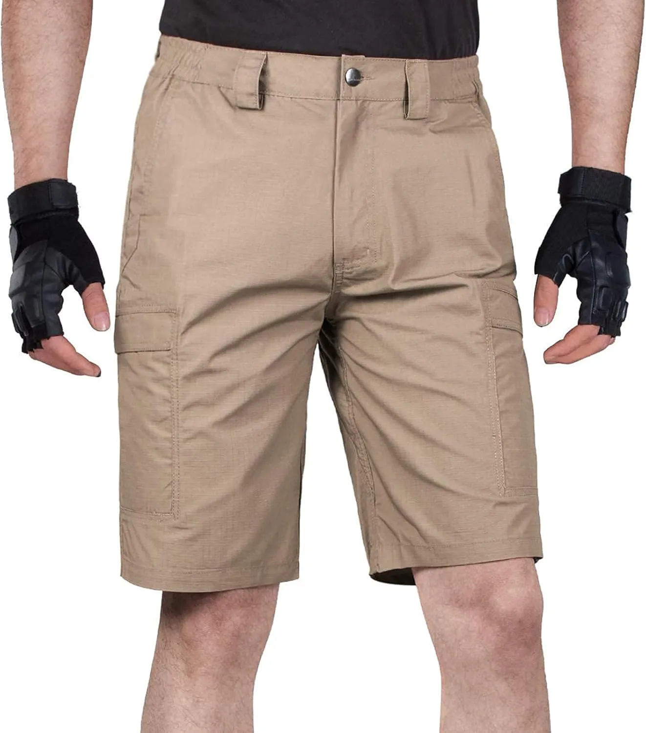 FREE SOLDIER Men's Water Resistant Tactical Hiking Shorts Relaxed Fit Work Cargo Shorts