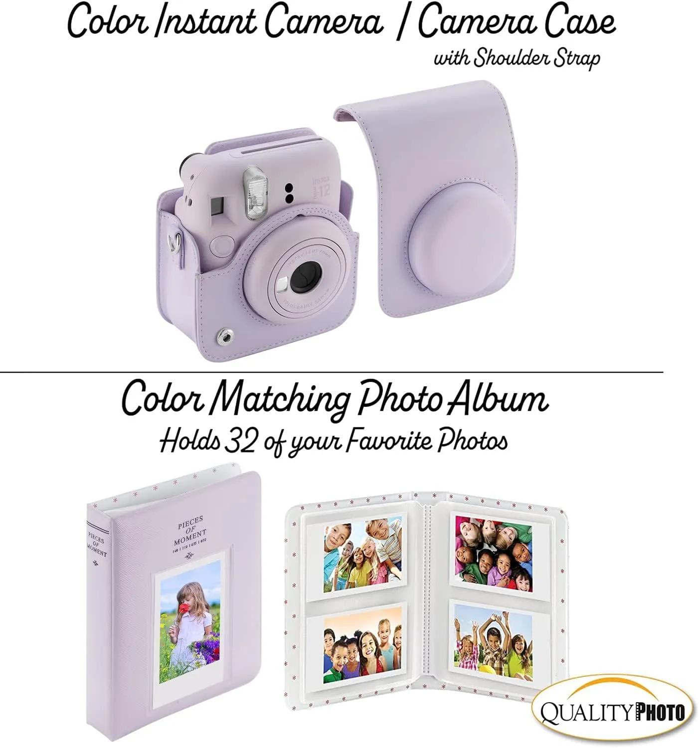 Fujifilm Instax Mini 12 Instant Camera with Case, Decoration Stickers, Frames, Photo Album and More Accessory kit (Lilac Purple)…