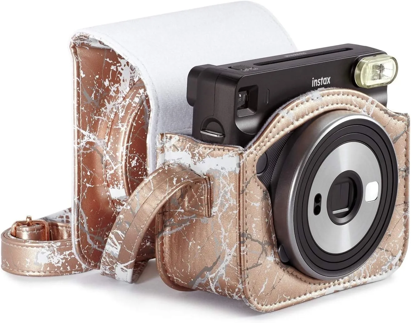 Fujifilm Instax Square SQ6 Case - Blush Gold Marble