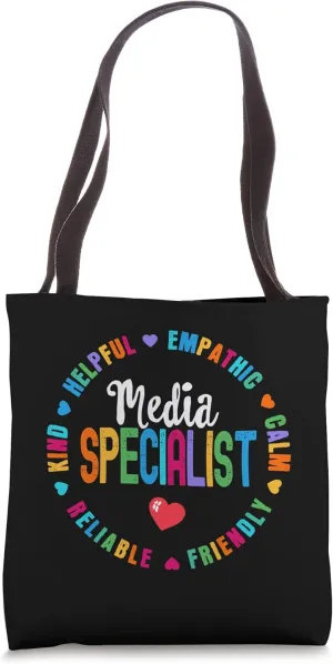 Funny Appreciation Week School Library Media Specialist Tote Bag