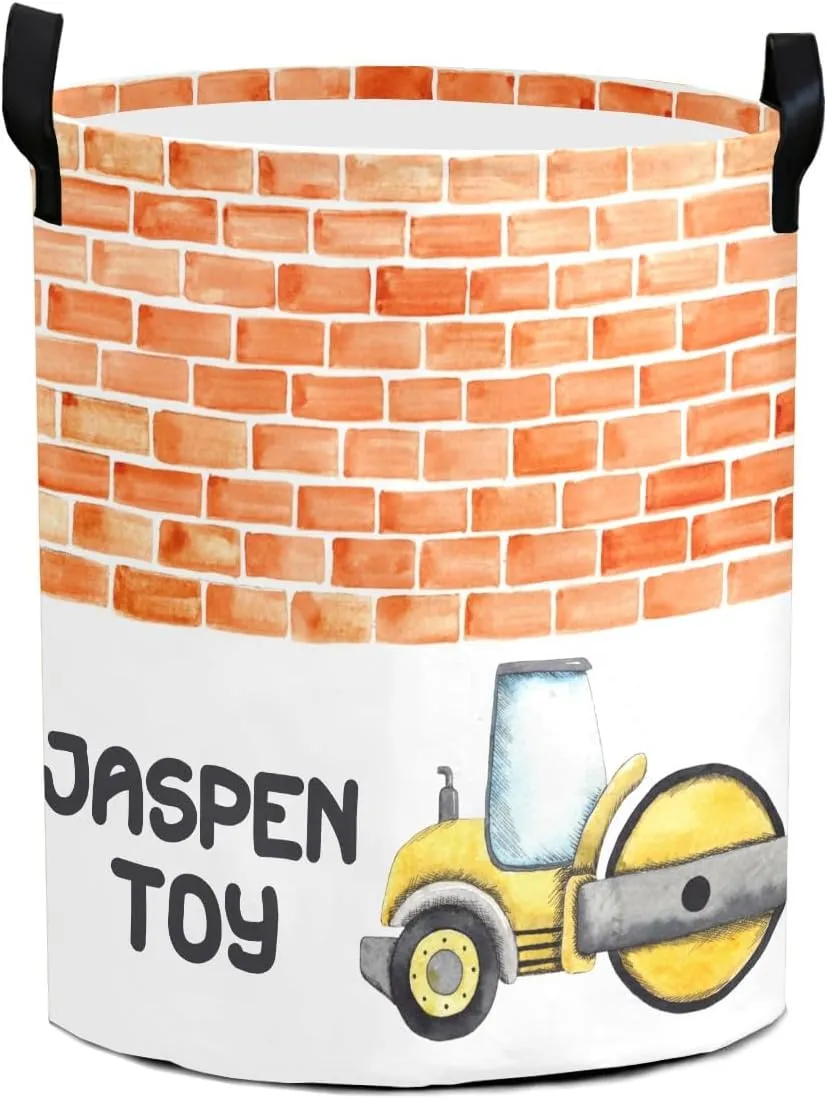 Funny Cartoon Roller Truck Personalized Laundry Basket Laundry Hamper Clothes Bag Collapsible Tall with Handles,Waterproof,Storage Baskets for Bathroom College Dorm Family Essentials