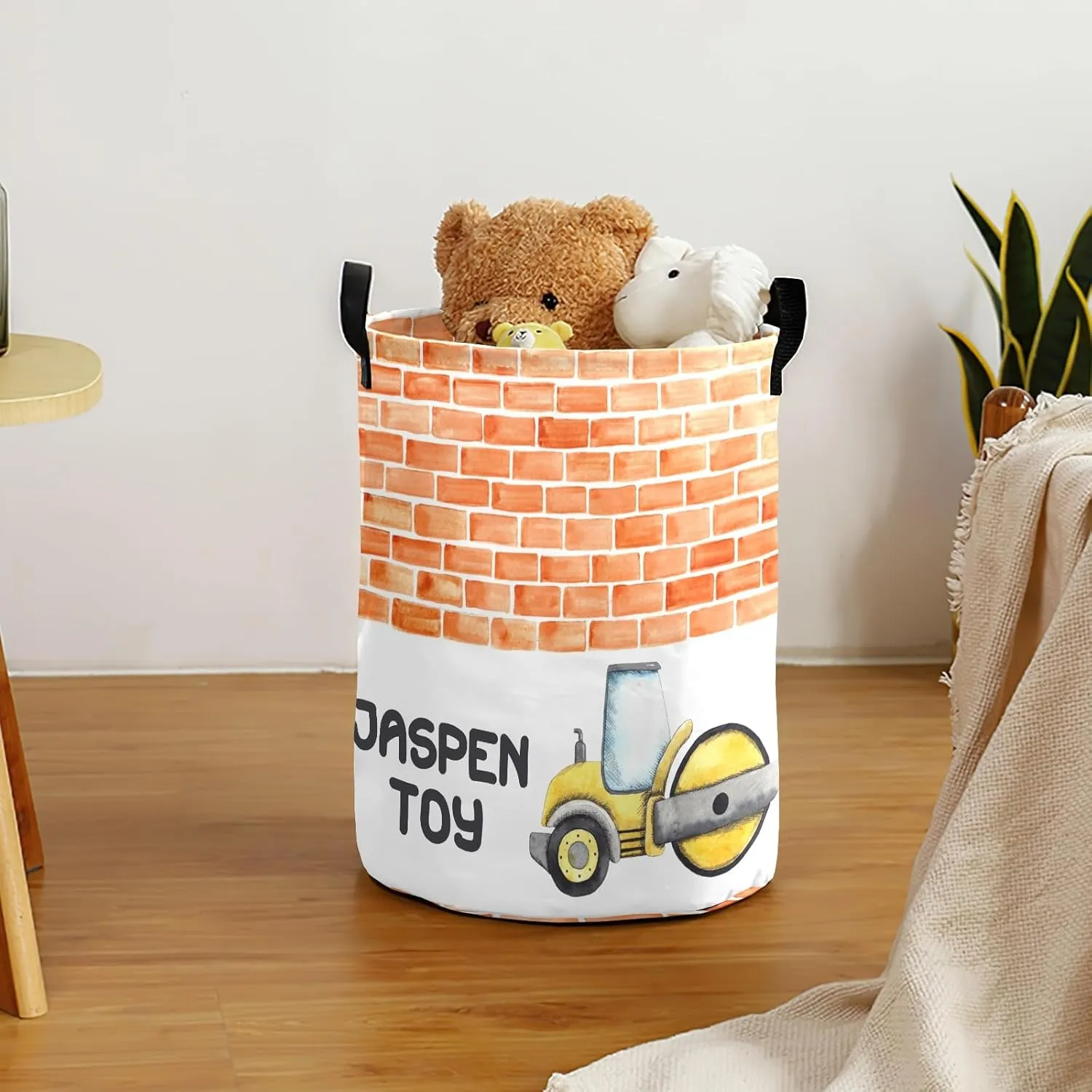 Funny Cartoon Roller Truck Personalized Laundry Basket Laundry Hamper Clothes Bag Collapsible Tall with Handles,Waterproof,Storage Baskets for Bathroom College Dorm Family Essentials