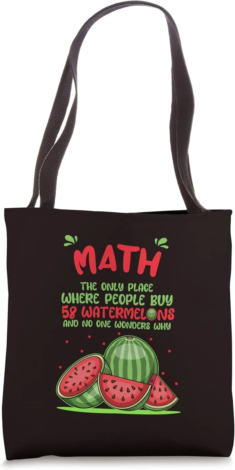 Funny Math Teacher Numbers Calculation School Word Problems Tote Bag
