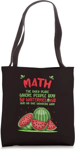 Funny Math Teacher Numbers Calculation School Word Problems Tote Bag