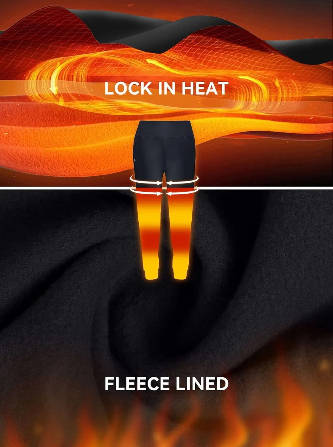 G Gradual Women's Fleece Lined Joggers High Waisted Water Resistant Thermal Hiking Pants Cold Weather Sweatpants with Pockets