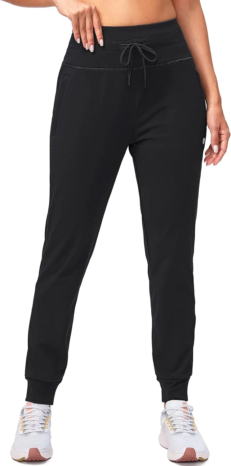 G Gradual Women's Fleece Lined Joggers High Waisted Water Resistant Thermal Winter Sweatpants Running Hiking Pockets
