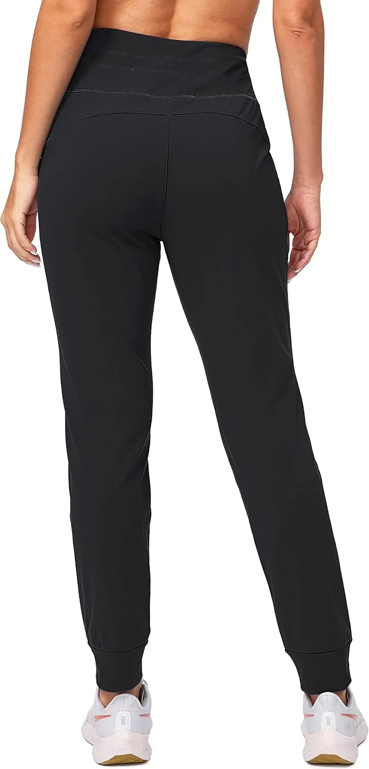 G Gradual Women's Fleece Lined Joggers High Waisted Water Resistant Thermal Winter Sweatpants Running Hiking Pockets