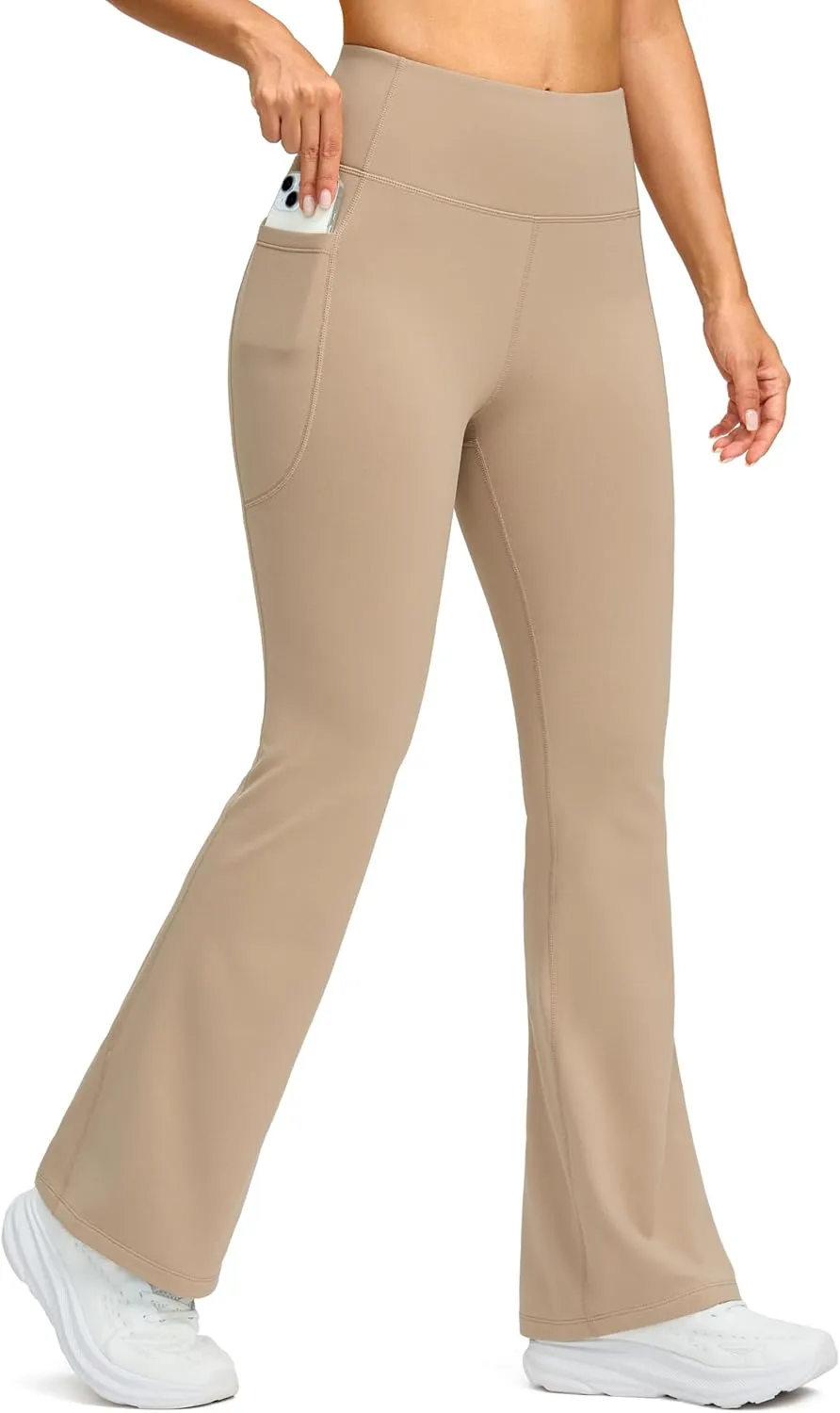 G Gradual Women's Fleece Lined Pants High Waist Winter Thermal Warm Flare Leggings Hiking Yoga Pants Women with Pockets