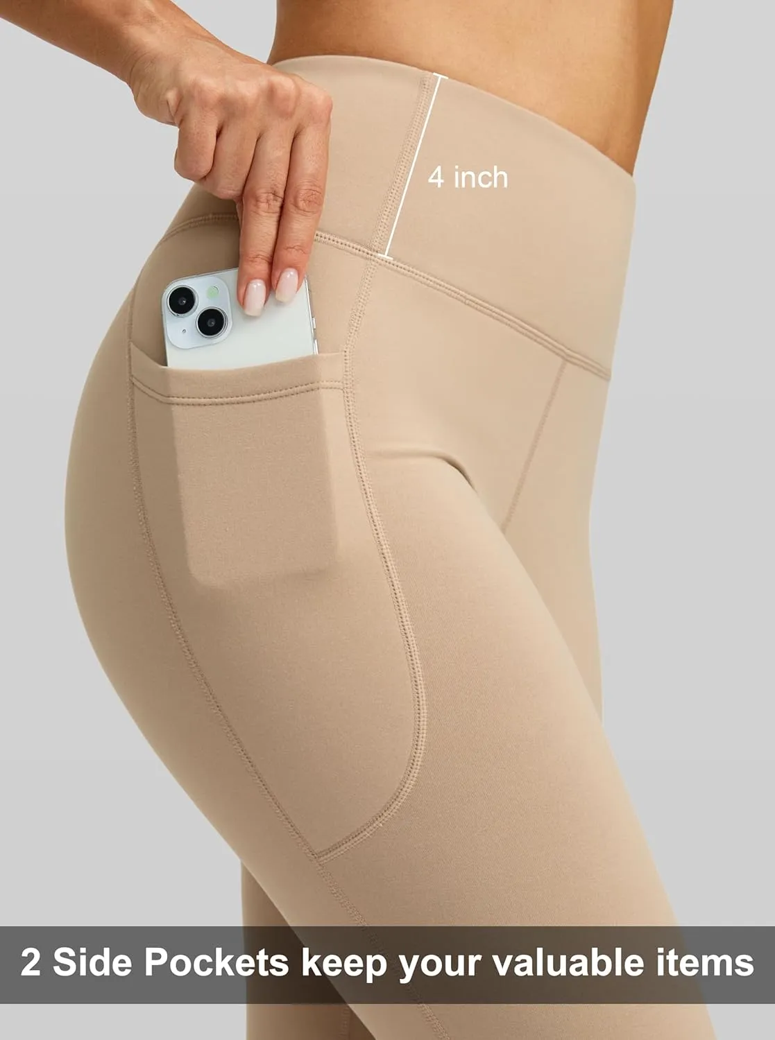 G Gradual Women's Fleece Lined Pants High Waist Winter Thermal Warm Flare Leggings Hiking Yoga Pants Women with Pockets