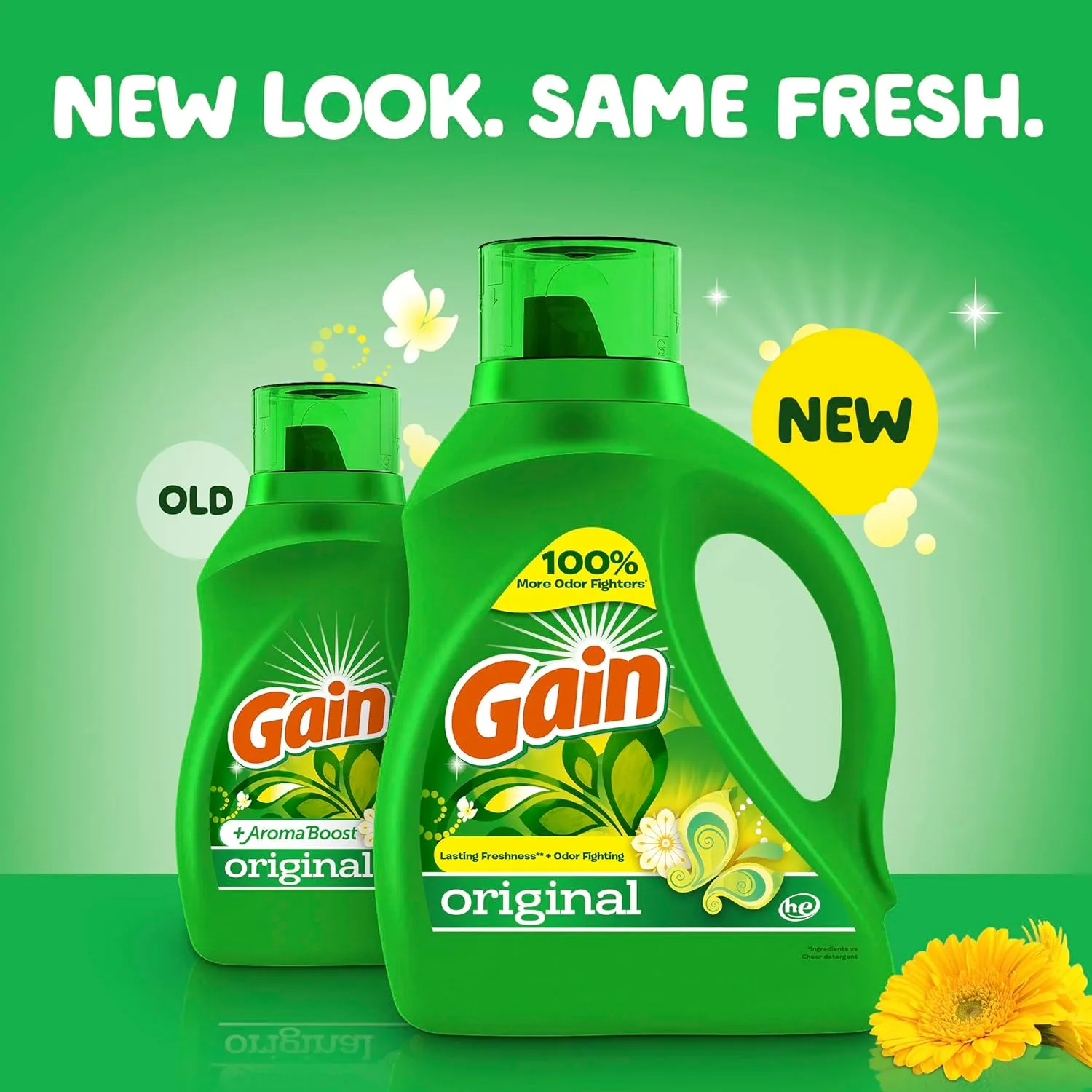 Gain   Aroma Boost Laundry Detergent Liquid, Original Scent, 107 Loads, 154 fl oz, HE Compatible Laundry Soap with Febreze and Oxi, Gain Laundry Detergent, Liquid Laundry Detergent