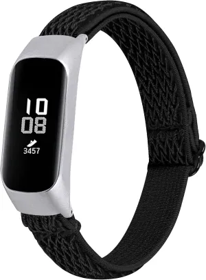 Galaxy Fit E Bracelet, 5.3"-8.3" Adjustable Watch Strap Soft Breathable Elastic Replacement Band with Metal Frame Compatible for Samsung Galaxy Fit E SM-R375 Smart Watch (Y06)