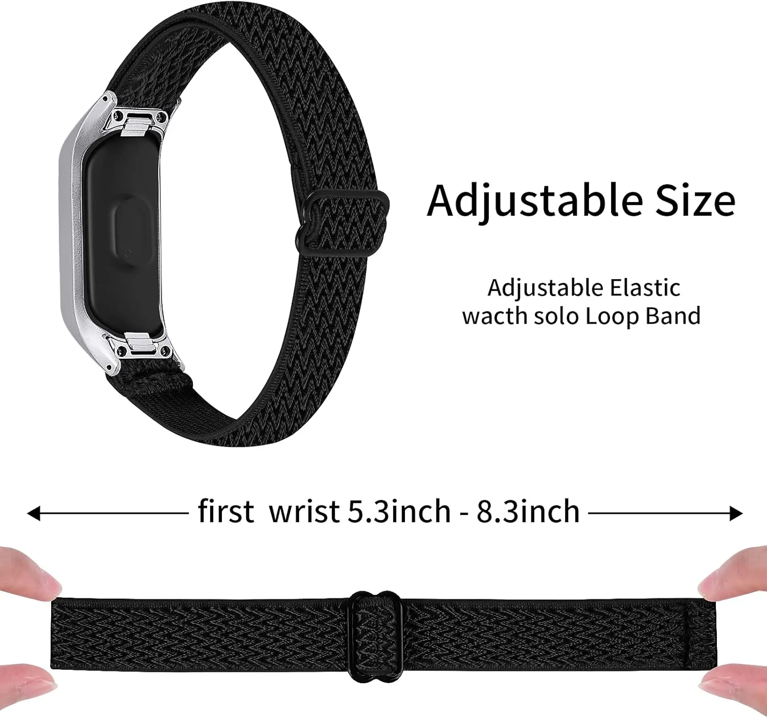 Galaxy Fit E Bracelet, 5.3"-8.3" Adjustable Watch Strap Soft Breathable Elastic Replacement Band with Metal Frame Compatible for Samsung Galaxy Fit E SM-R375 Smart Watch (Y06)