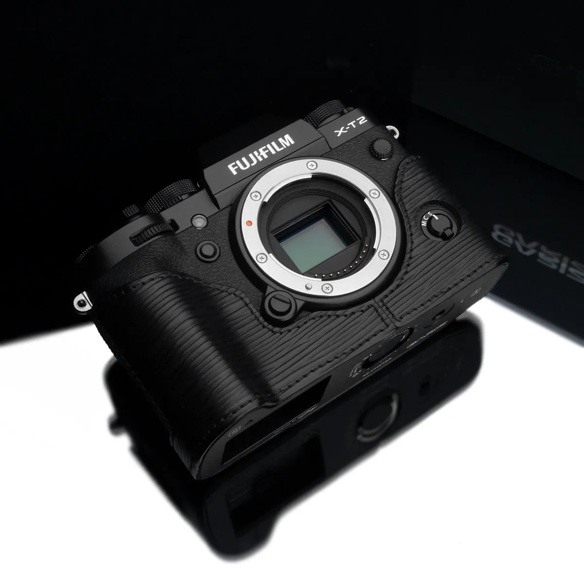 Gariz BL-XT2ABK Leather Camera Half Case Black for Fujifilm Fuji X-T2 / X-T3