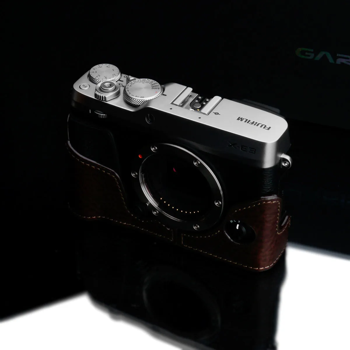 Gariz Brown Leather Camera Half Case XS-CHXE3BR for Fuji Fujifilm X-E3