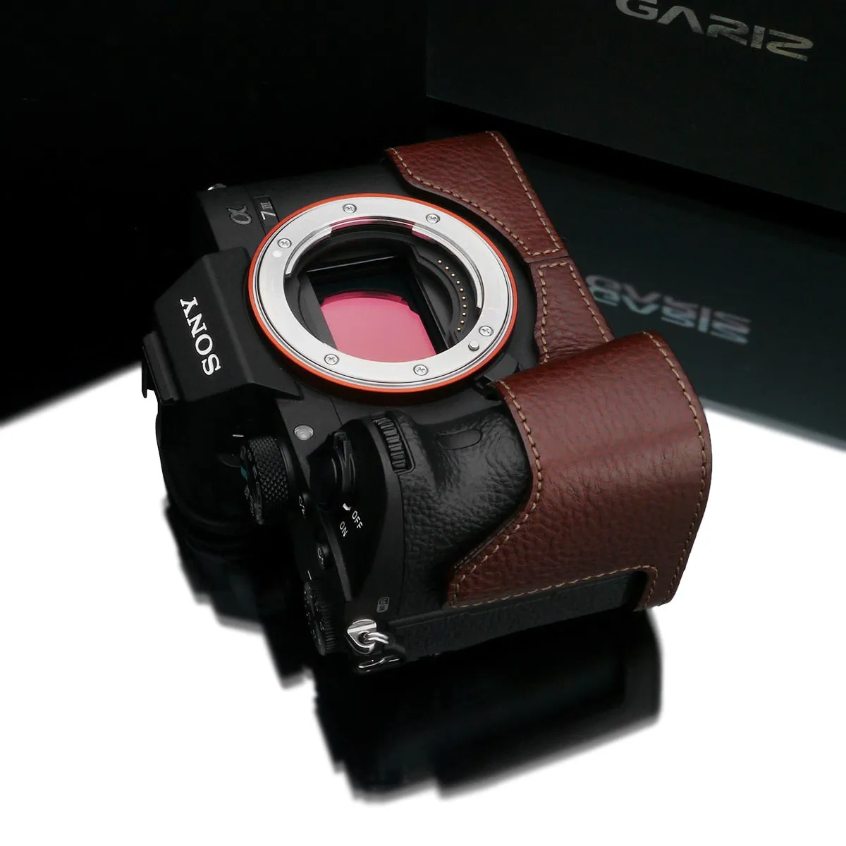Gariz Brown XS-CHA7M3BRO Genuine Leather Half Case for Sony A7RIII/Sony A7III