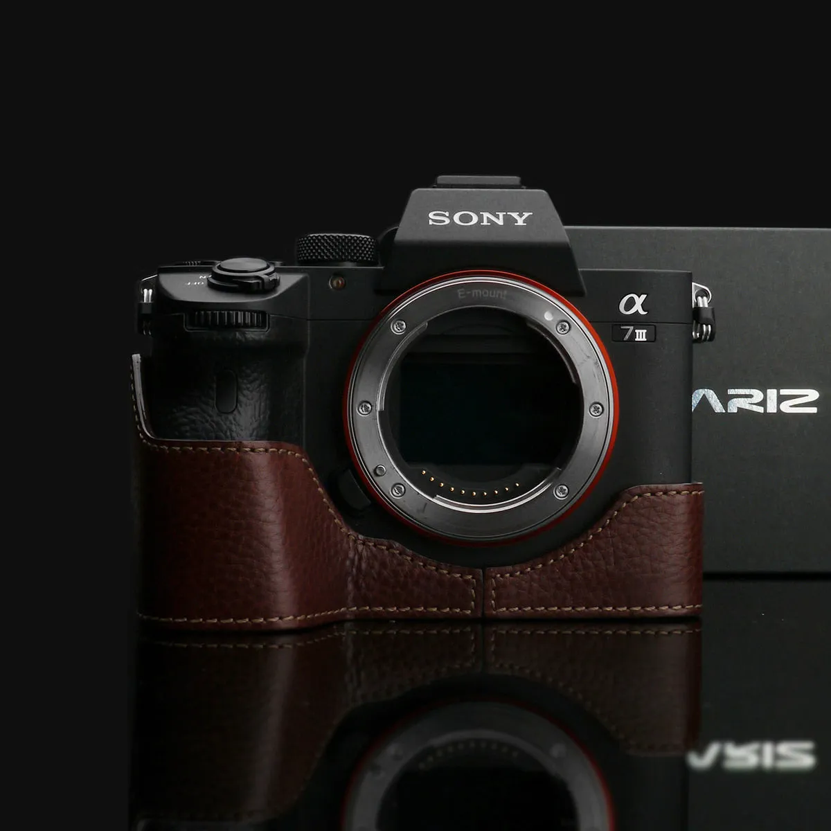 Gariz Brown XS-CHA7M3BRO Genuine Leather Half Case for Sony A7RIII/Sony A7III