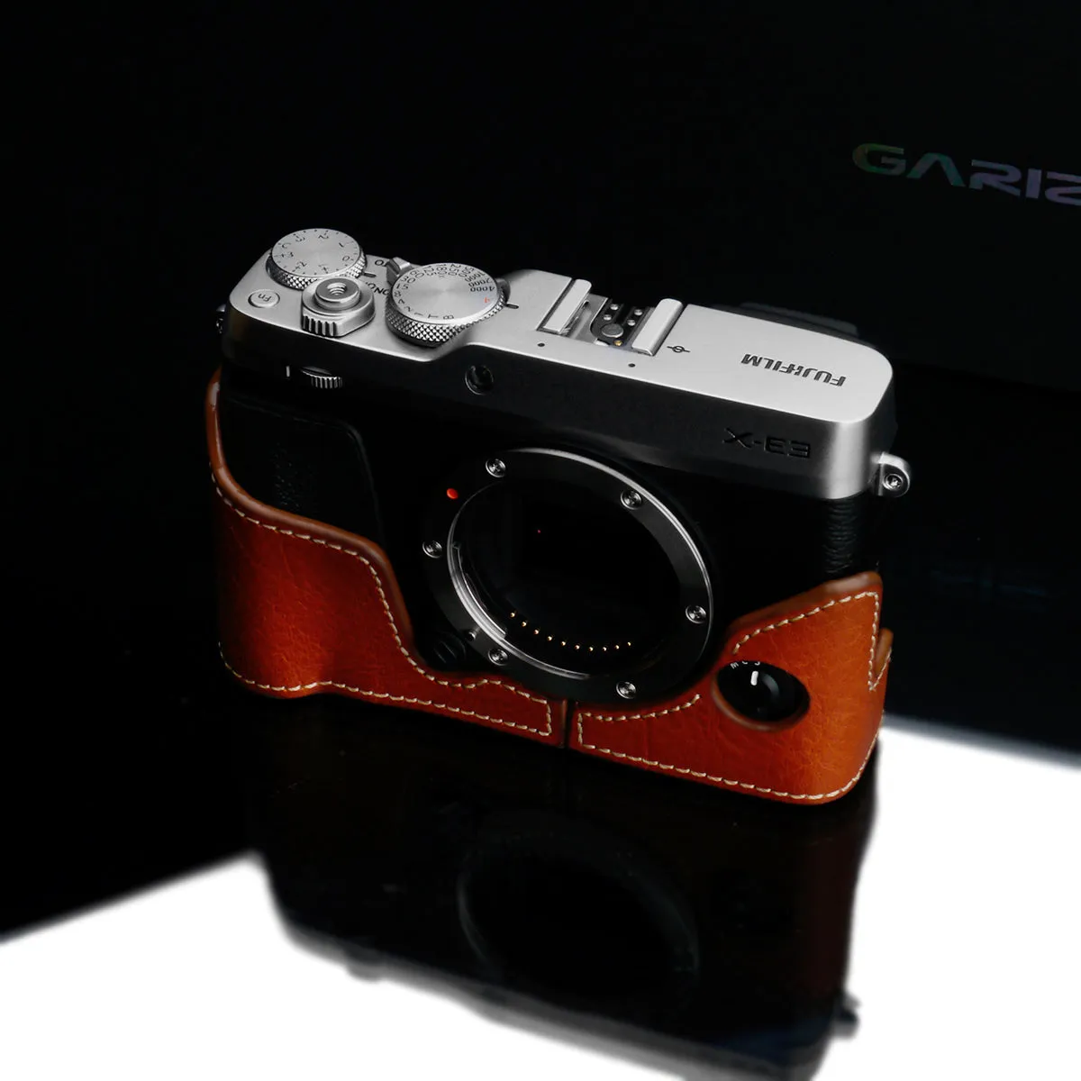 Gariz Camel Leather Camera Half Case XS-CHXE3CM for Fuji Fujifilm X-E3