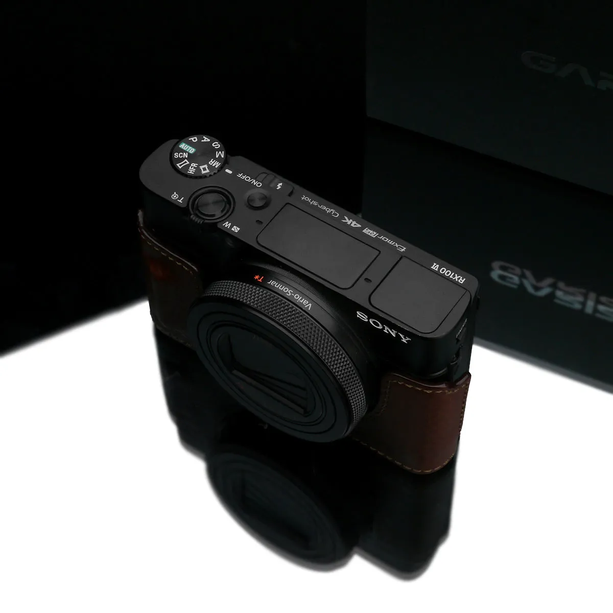 Gariz HG-RX100M6BR Leather Camera Half Case Brown for Sony RX100M6 RX100VI