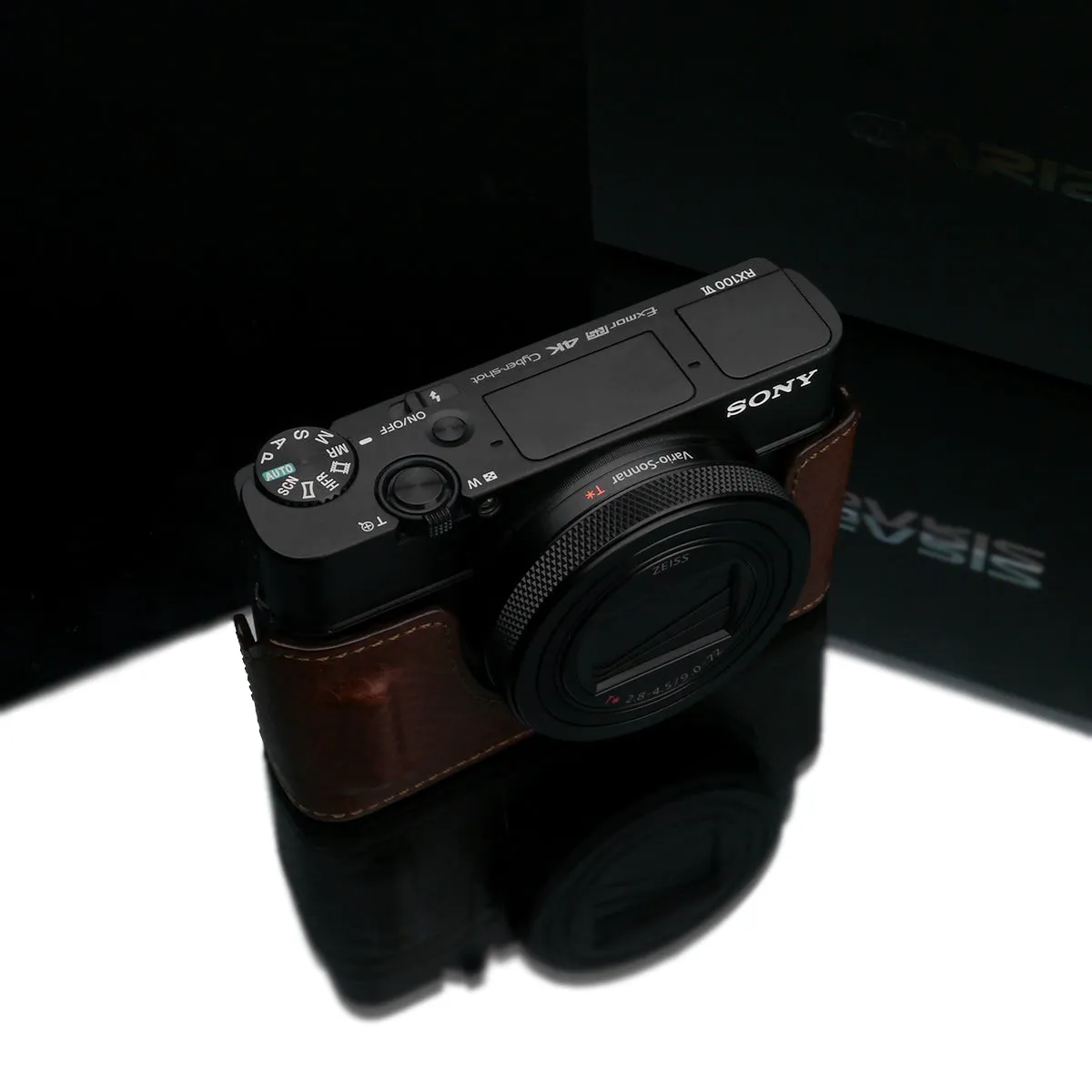 Gariz HG-RX100M6BR Leather Camera Half Case Brown for Sony RX100M6 RX100VI