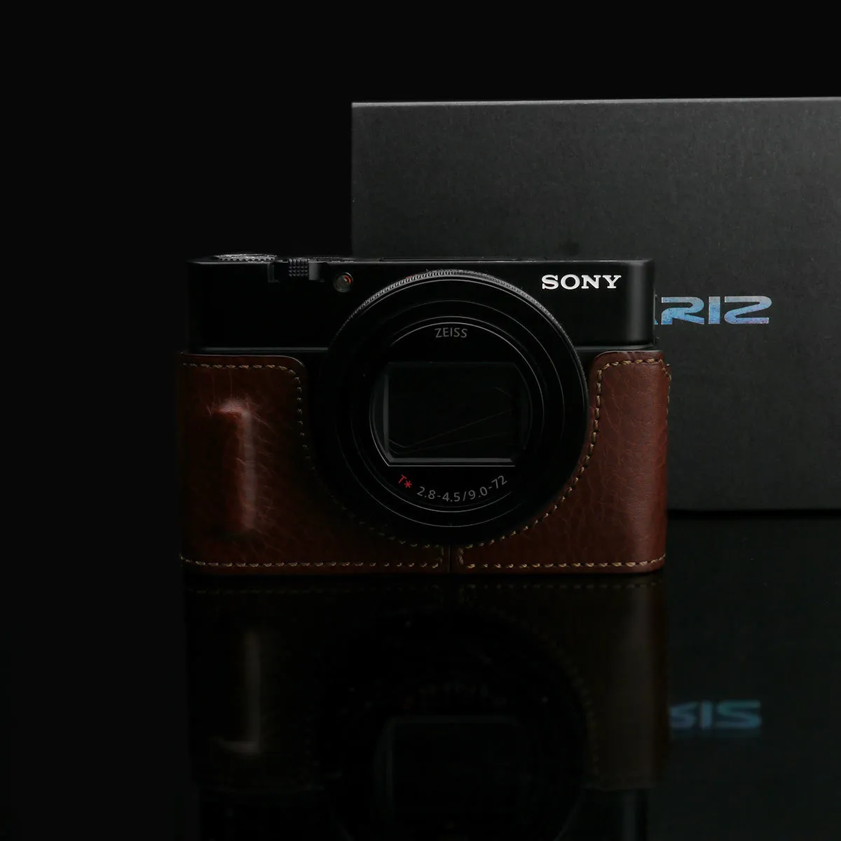 Gariz HG-RX100M6BR Leather Camera Half Case Brown for Sony RX100M6 RX100VI