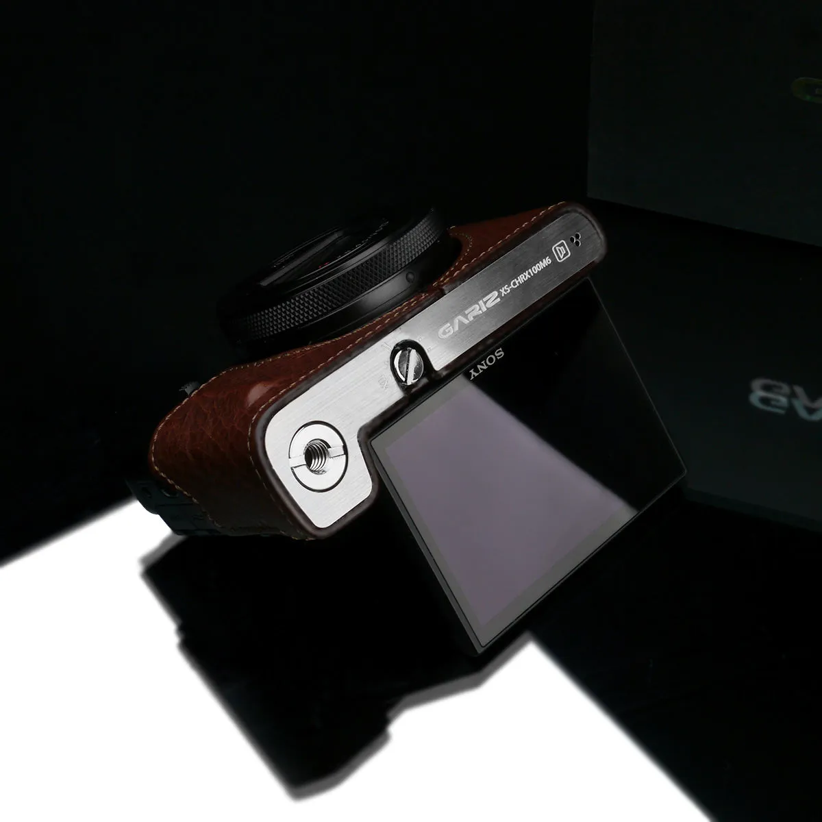 Gariz HG-RX100M6BR Leather Camera Half Case Brown for Sony RX100M6 RX100VI