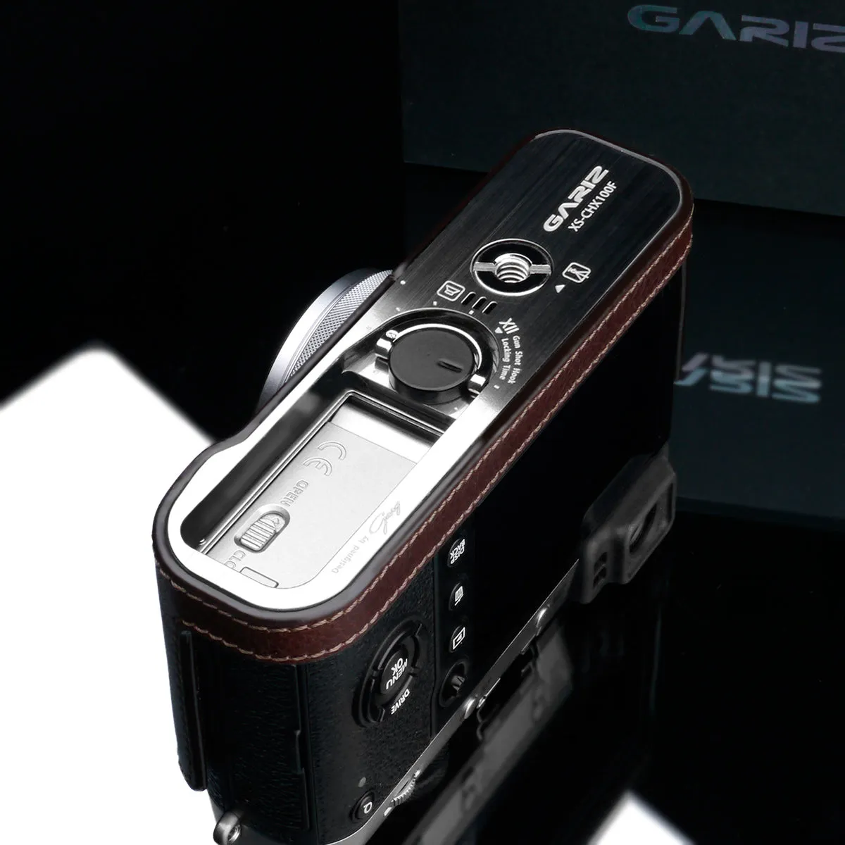 Gariz HG-X100FBR Brown Leather Camera Half Case for Fujifilm Fuji X100F