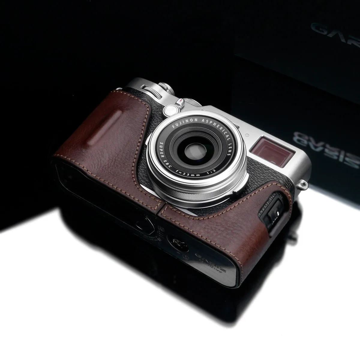 Gariz HG-X100FBR Brown Leather Camera Half Case for Fujifilm Fuji X100F