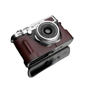 Gariz HG-X100FBR Brown Leather Camera Half Case for Fujifilm Fuji X100F