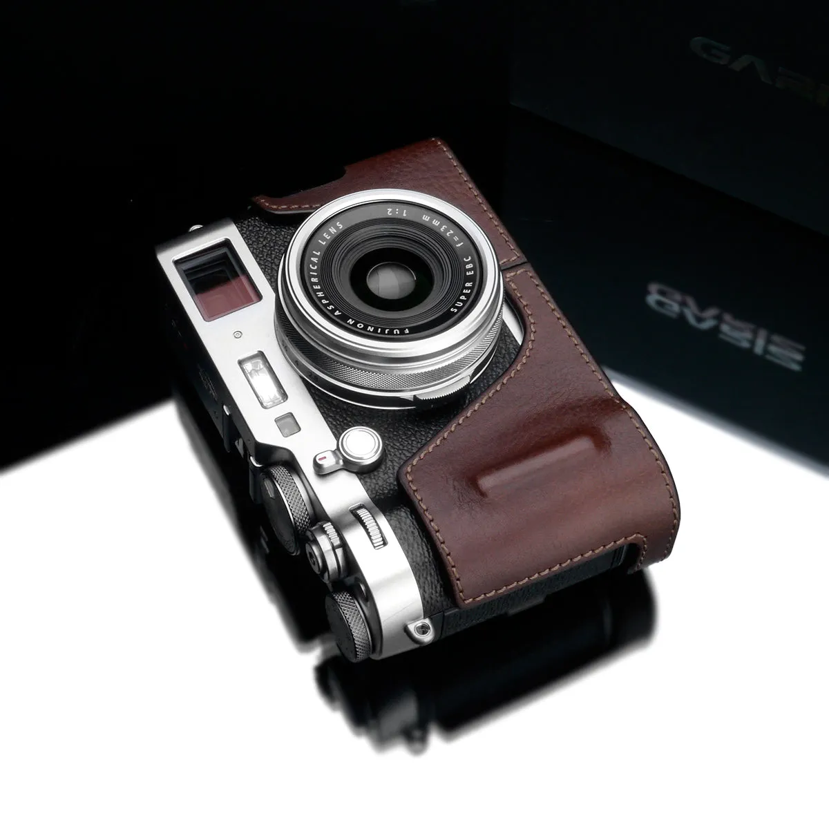 Gariz HG-X100FBR Brown Leather Camera Half Case for Fujifilm Fuji X100F