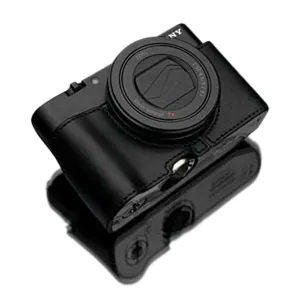 Gariz Sony RX100 MK3 / MK4 Black Leather Camera Half Case XS-CHRX100M3BK (Grip Version)