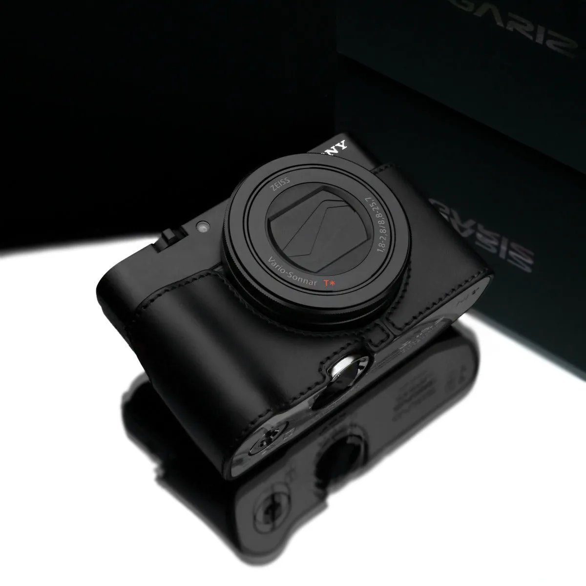 Gariz Sony RX100 MK3 / MK4 Black Leather Camera Half Case XS-CHRX100M3BK (Grip Version)