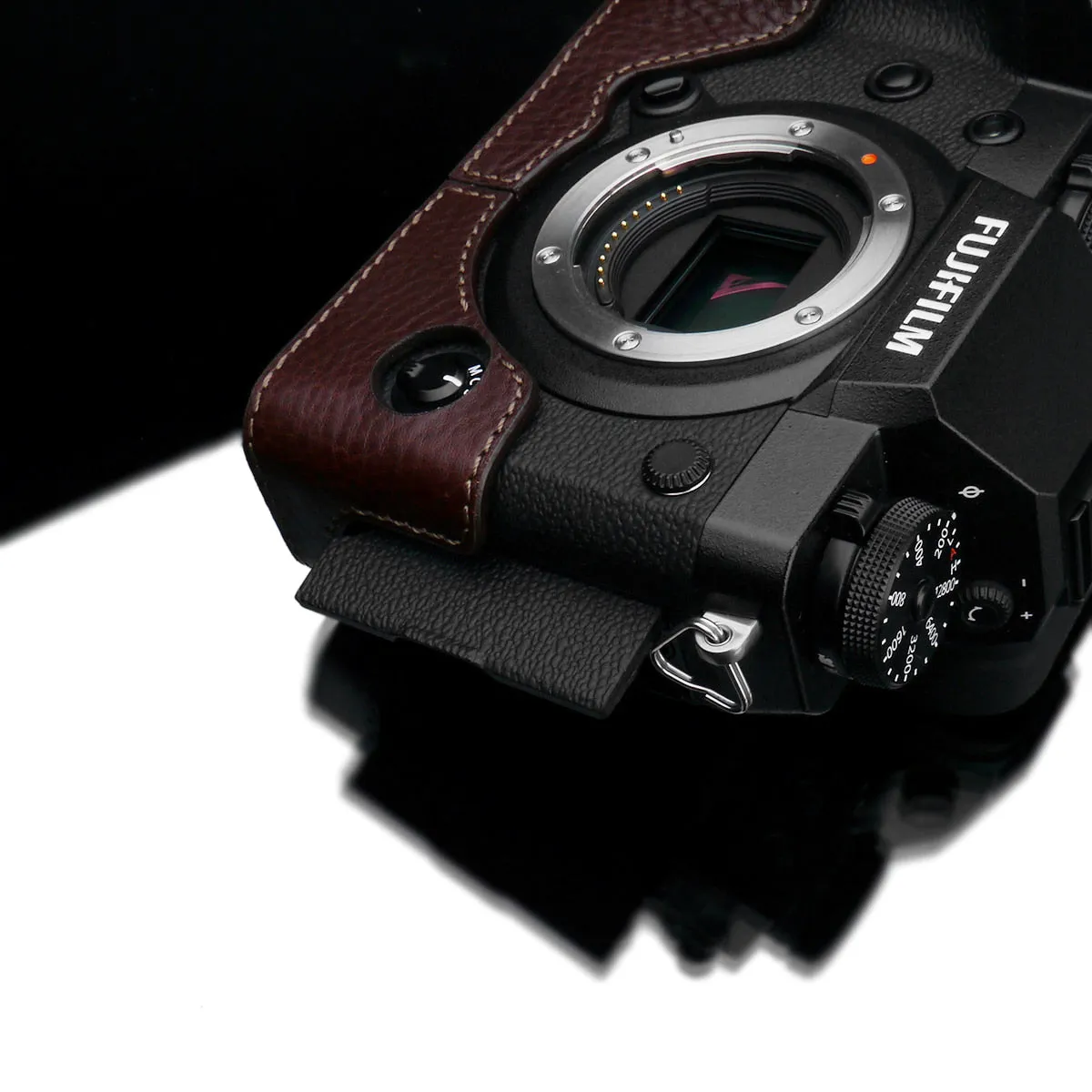 Gariz XS-CHXH1BR Leather Camera Half Case Brown for Fujifilm X-H1