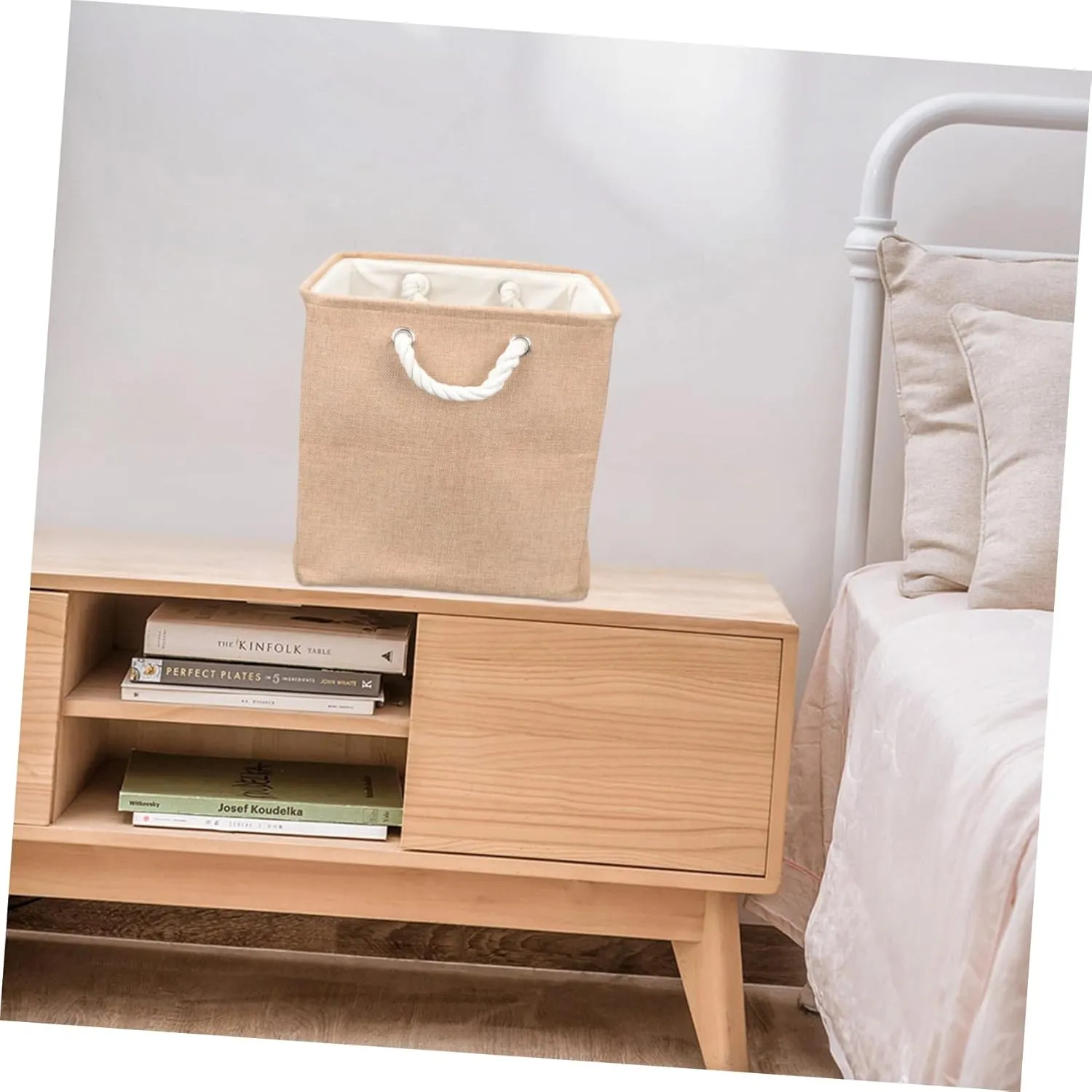 Garneck Folding Laundry Basket Hamper Foldable Laundry Basket Laundry Baskets Kids Storage Organizer for Toys Fabric Baskets Wheeled Storage Bin Foldable Basket Laundry Basket with Wheels, 33X33CM
