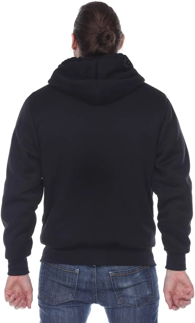 Gary Com Heavyweight Sherpa Hoodies for Men, Thick Fleece Lined Full Zip Up Winter Warm Sweatshirts Work Jackets