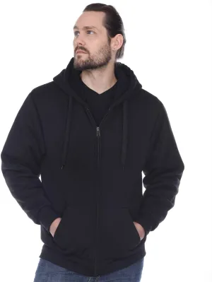 Gary Com Heavyweight Sherpa Hoodies for Men, Thick Fleece Lined Full Zip Up Winter Warm Sweatshirts Work Jackets