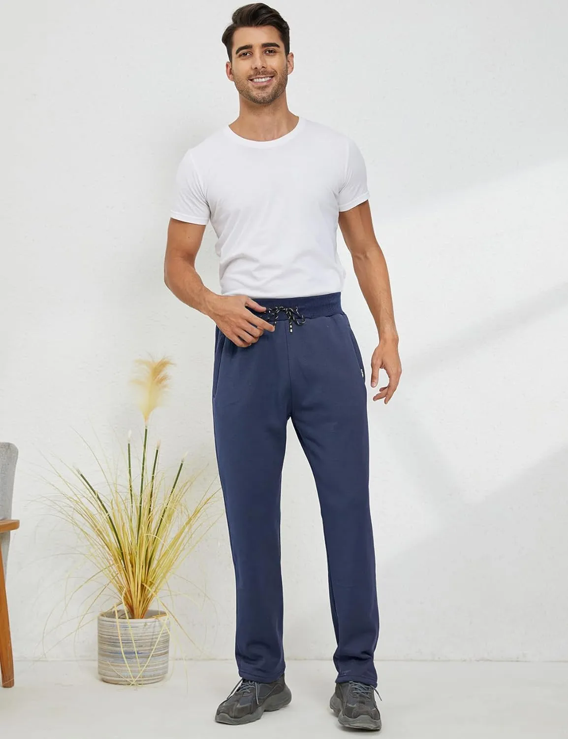 Gihuo Men's Winter Warm Fleece Pants Sherpa Fleece Lined Jogger Pants Sweatpants