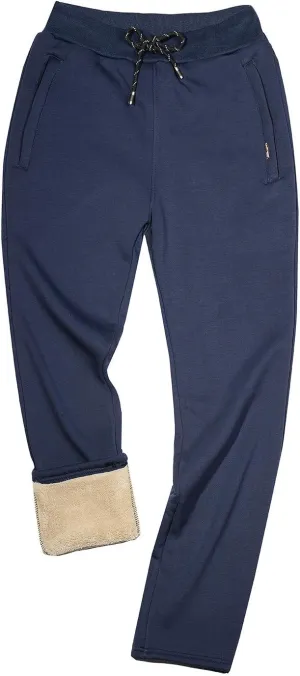 Gihuo Men's Winter Warm Fleece Pants Sherpa Fleece Lined Jogger Pants Sweatpants