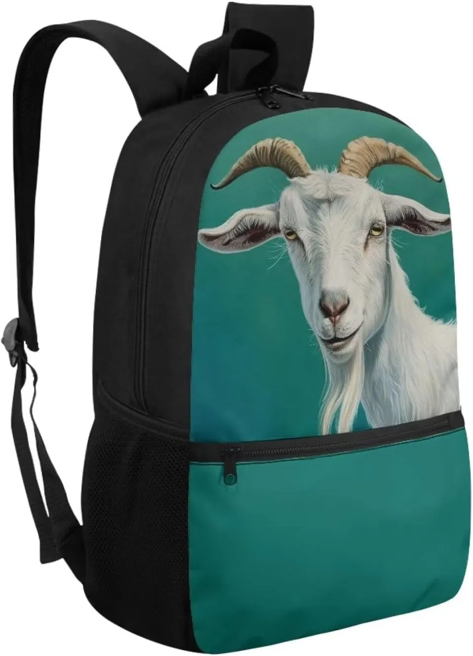 Goat Backpack for School Boys Elementary Bookbag Back Pack Purse Middle High School Bag Rucksack for Kindergarten Preschool Students Daypack Light Weight Laptop Bags for Men Women