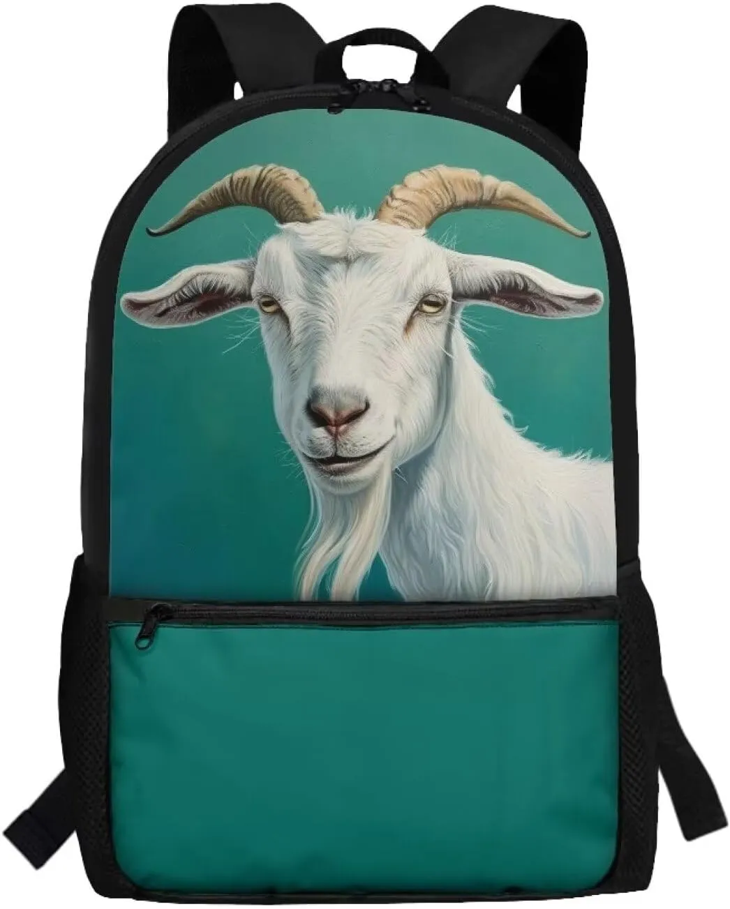 Goat Backpack for School Boys Elementary Bookbag Back Pack Purse Middle High School Bag Rucksack for Kindergarten Preschool Students Daypack Light Weight Laptop Bags for Men Women