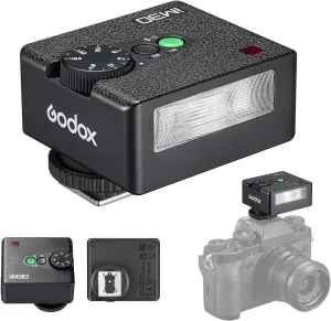 Godox iM30 Mini On-Camera Flash GN15 Camera Speedlite 7 Power Levels 3.6s Recycle Time with Single-Contact Hot Shoe Replacement for Canon Nikon Sony Mirrorless Cameras Film Cameras