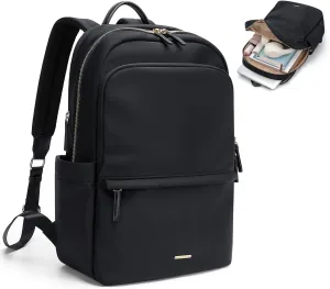 GOLF SUPAGS Women Laptop Backpack Casual Daypack for Work Travel College Backpack Purse Fits 14 Inch Notebook (Black)